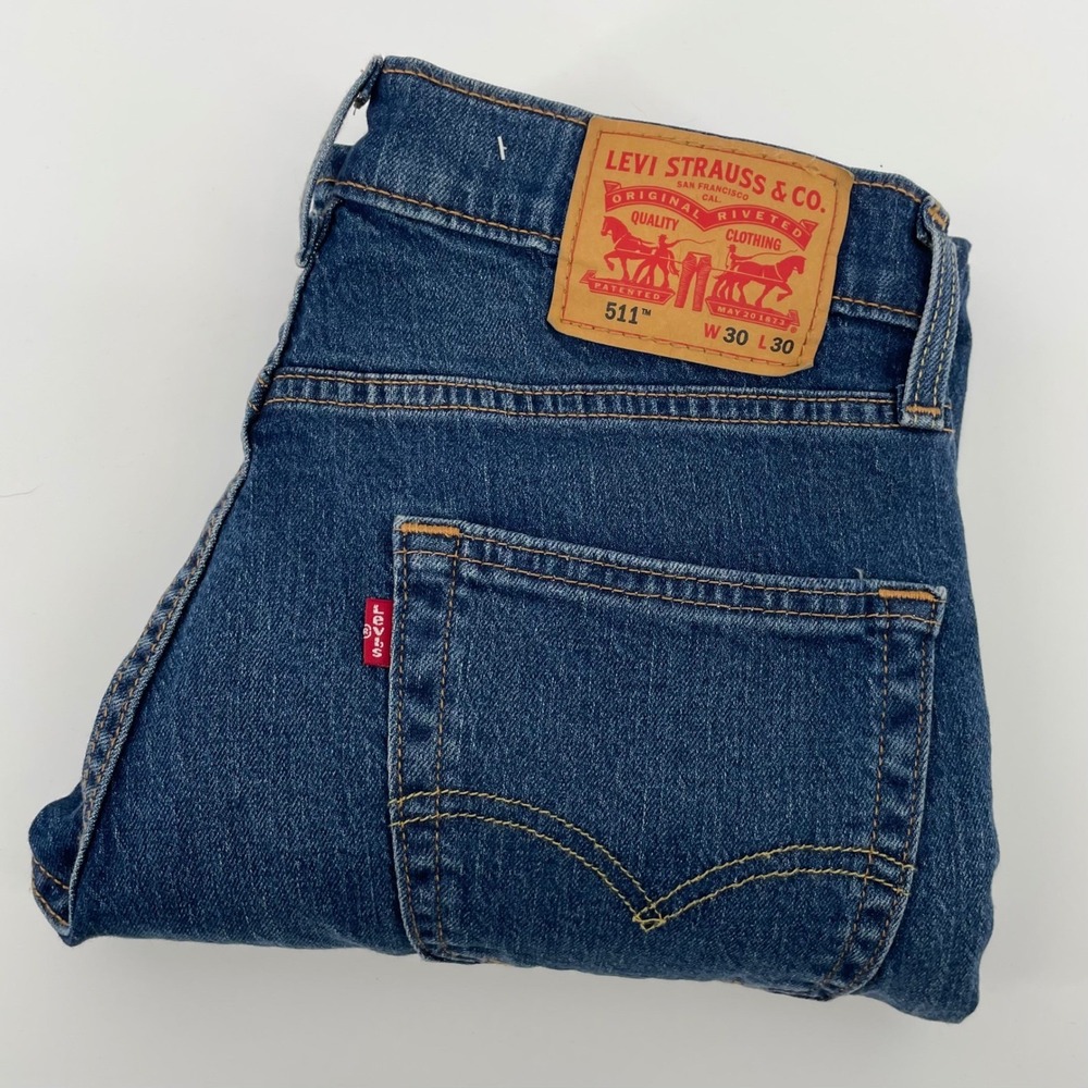 Levis 511 Slim Fit Blue Jeans Men's Size 30x30 Stretch Denim